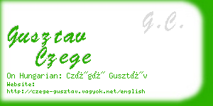 gusztav czege business card